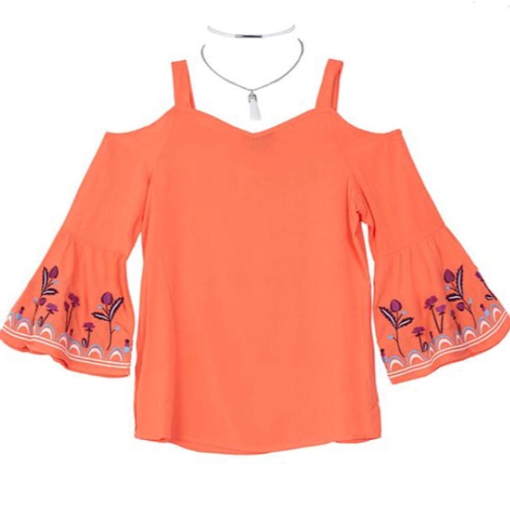 Girls IZ Amy Byer | Bell Sleeve Cold-Shoulder Top